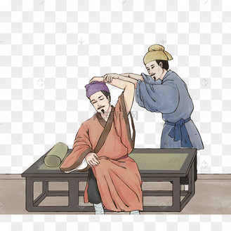 中医养生中药医生推拿正骨中国风保健古代