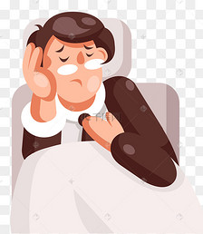 心脏疼人物男人难受捂着心