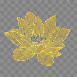 金边浮雕荷花莲花挂饰书签吊饰剪纸风金色莲花国潮莲花座坐莲蒲团夏季