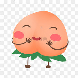拟人微笑桃子