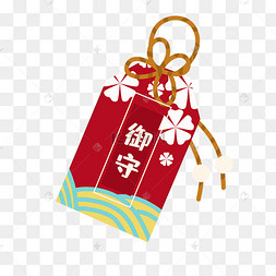 蓝色花纹御守牌御守平安护身符万事大吉御守符恋爱御守符赛博朋克机械