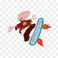 踩着风火轮的异形人