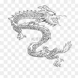 水墨画水墨龙