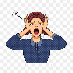 烦恼心乱痛苦人物