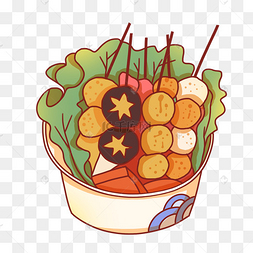 png下载psd关东煮海带串串下载 png下载ai元宵节煮汤圆吃汤圆人物矢量