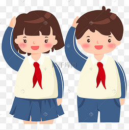 少先队员敬礼