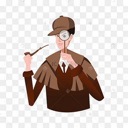 拿放大镜的侦探