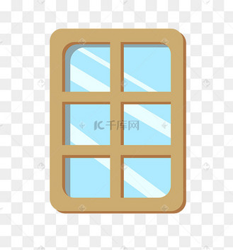 卡通木制窗户