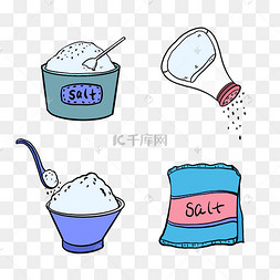 调味品精盐盐瓶子