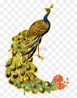 孔雀中国风