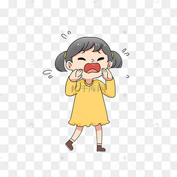 迷路喊叫的小女孩