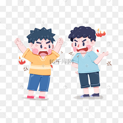 双人争执吵架争吵发脾气