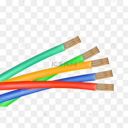 写实彩色电线