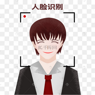 创意卡通人脸识别男孩