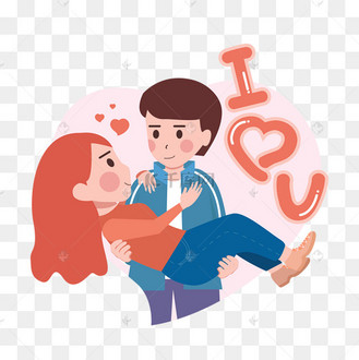 情人节恋爱装饰恋人拥抱浪漫桃心可爱情侣