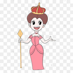 国际象棋棋子古风女皇手绘q版安徒生童话系列白雪公主之巫婆皇后宫廷