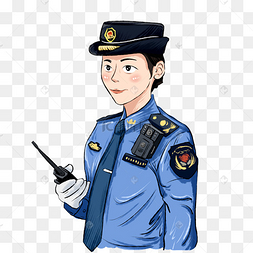 警察帽手绘