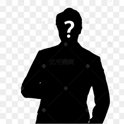 神秘人男人黑色剪影
