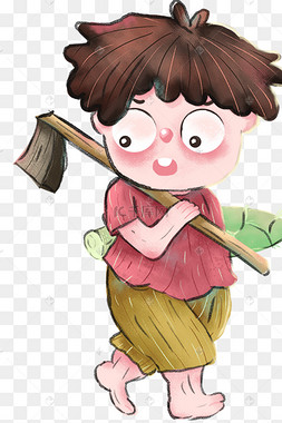 春天挖笋的人物矢量手绘卡通挖机黄色挖矿车黄色挖矿翻斗车蓝色比特币