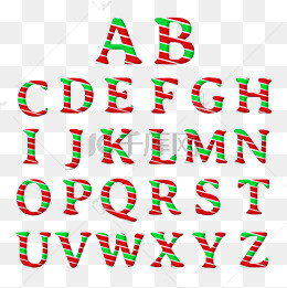 创意切割条纹字母n艺术字设计图片-千库网