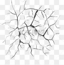 黑白裂纹破碎的砖墙