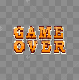game over像素风游戏字体