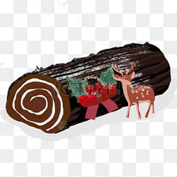yule log cake奶油太妃糖巧克力树干蛋糕国潮伏羲氏之女洛神宓妃海浪
