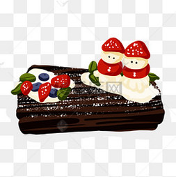 yule log cake圣诞树干蛋糕草莓奶油17