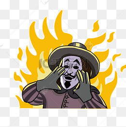 guy fawkes day火中喊叫男人