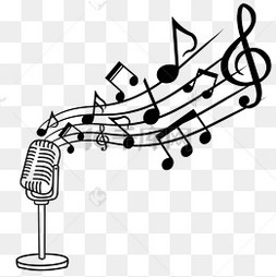 手绘麦克风音乐节