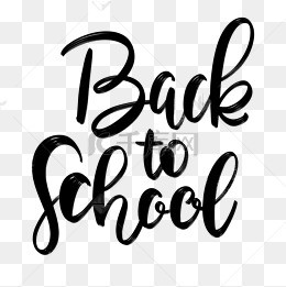 手写back to school字体