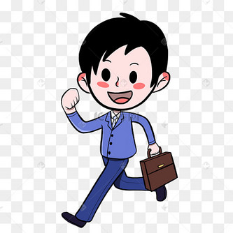 下班男士走路人物