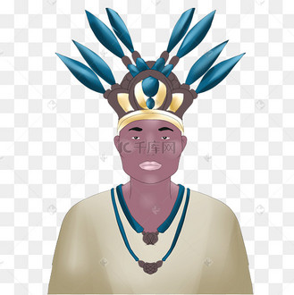 非酋酋长土著人物