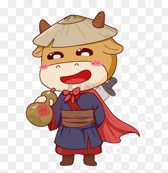牛年新年拟人牛古装侠士