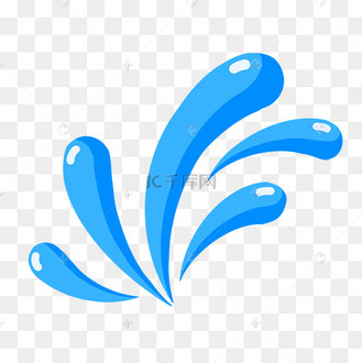 水花四溅落水大浪花漫画表情特效装饰