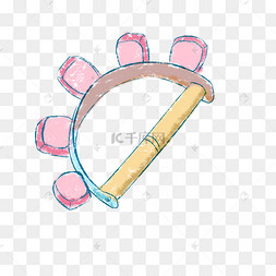 民国美女摇扇怀旧复古摇一摇手拿着手机卡通马卡龙奶油奶昔怪物摇星星