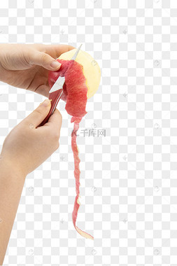 红苹果削皮手势