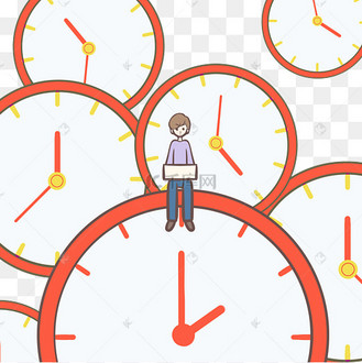 卡通手绘工作学习时间管理