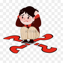 迷路男孩不知所措