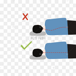 人物侧躺正确睡姿
