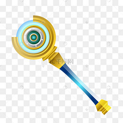 彩色创意蓝色权杖