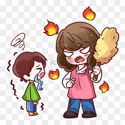 发火打小孩的妈妈