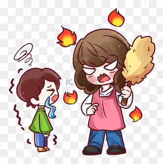 发火打小孩的妈妈