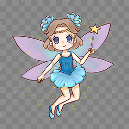 精灵仙子蓝色飞翔精灵仙女梦幻昆虫动物翅膀蝴蝶翅膀梦幻昆虫动物蝴蝶