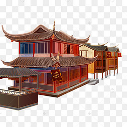 中国风古风建筑茶楼