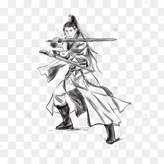 水墨古风国风武侠人物江湖古代