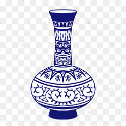 古风青花瓷瓶子