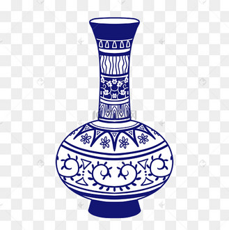 古风青花瓷瓶子