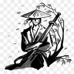人物下载 png下载psd武侠中国风水墨彩色下载 png下载psd水墨古风侠客