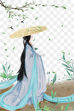 清明清明节古风女子